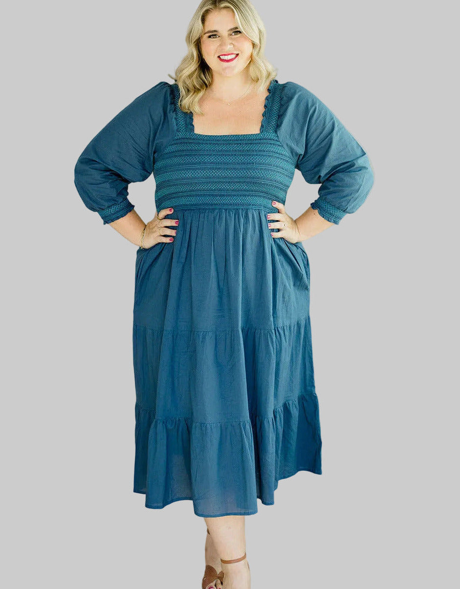 The Jenna Dress In Teal | Includes Plus Size