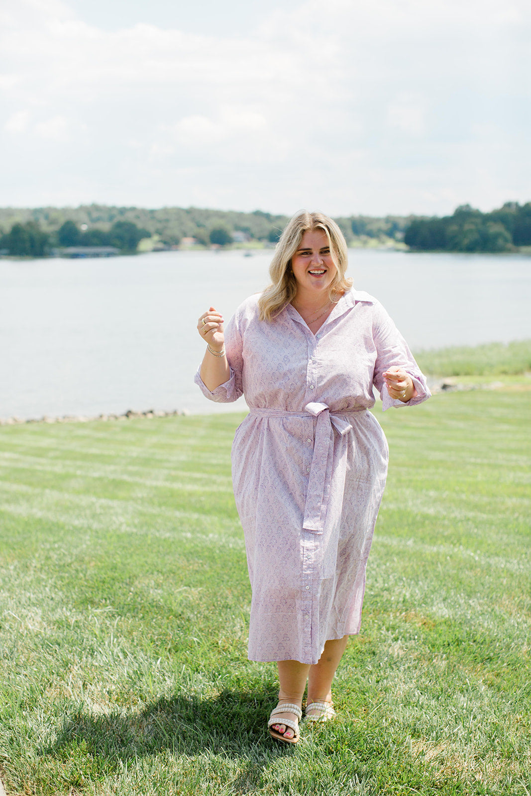 The Christine Shirt Dress In Lavender Taffy | Includes Plus Size