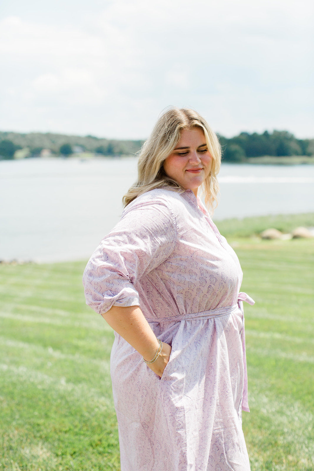 The Christine Shirt Dress In Lavender Taffy | Includes Plus Size
