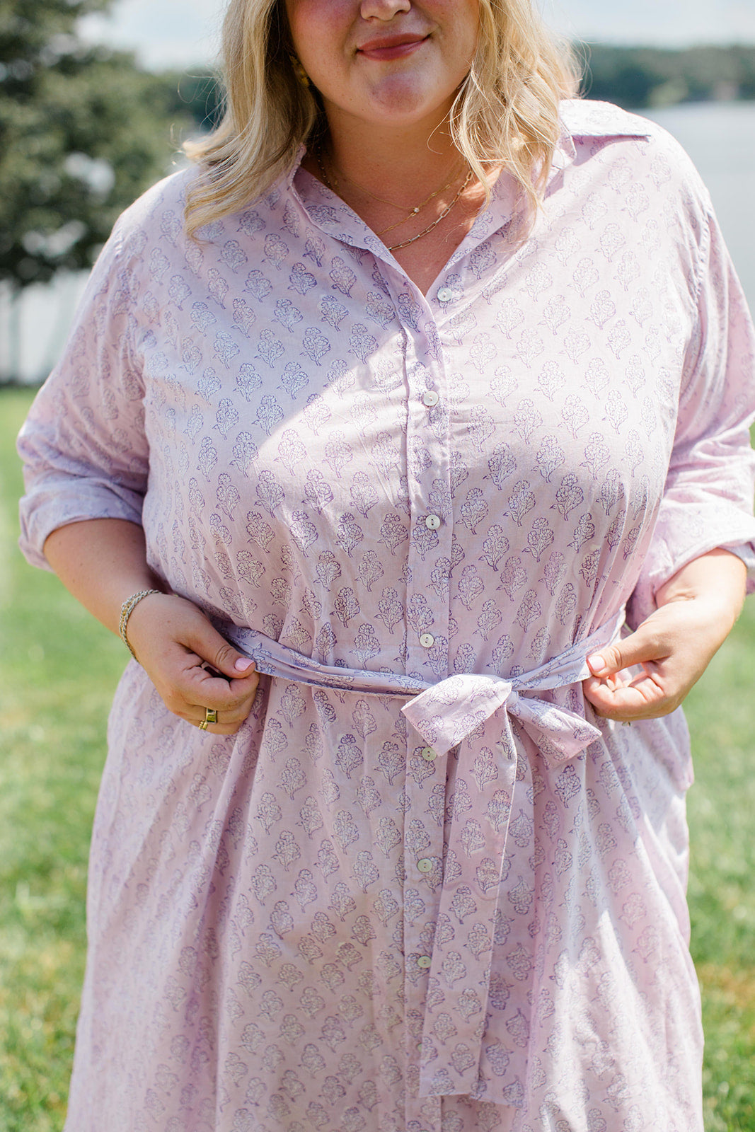The Christine Shirt Dress In Lavender Taffy | Includes Plus Size