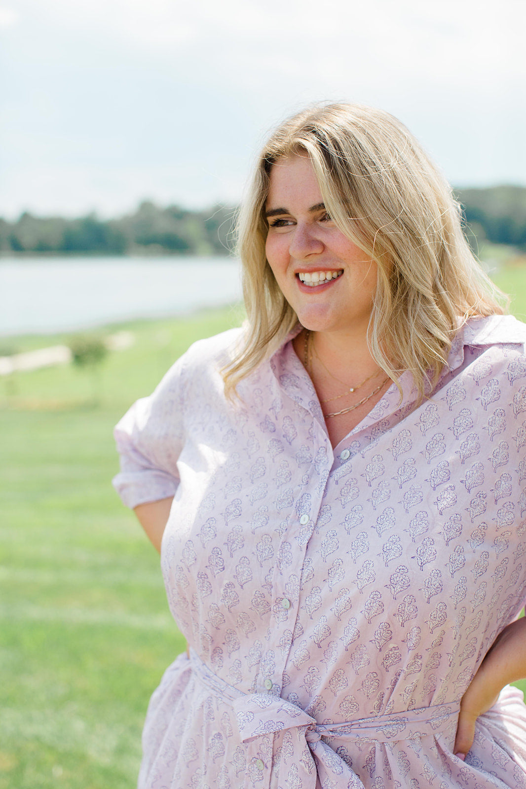 The Christine Shirt Dress In Lavender Taffy | Includes Plus Size