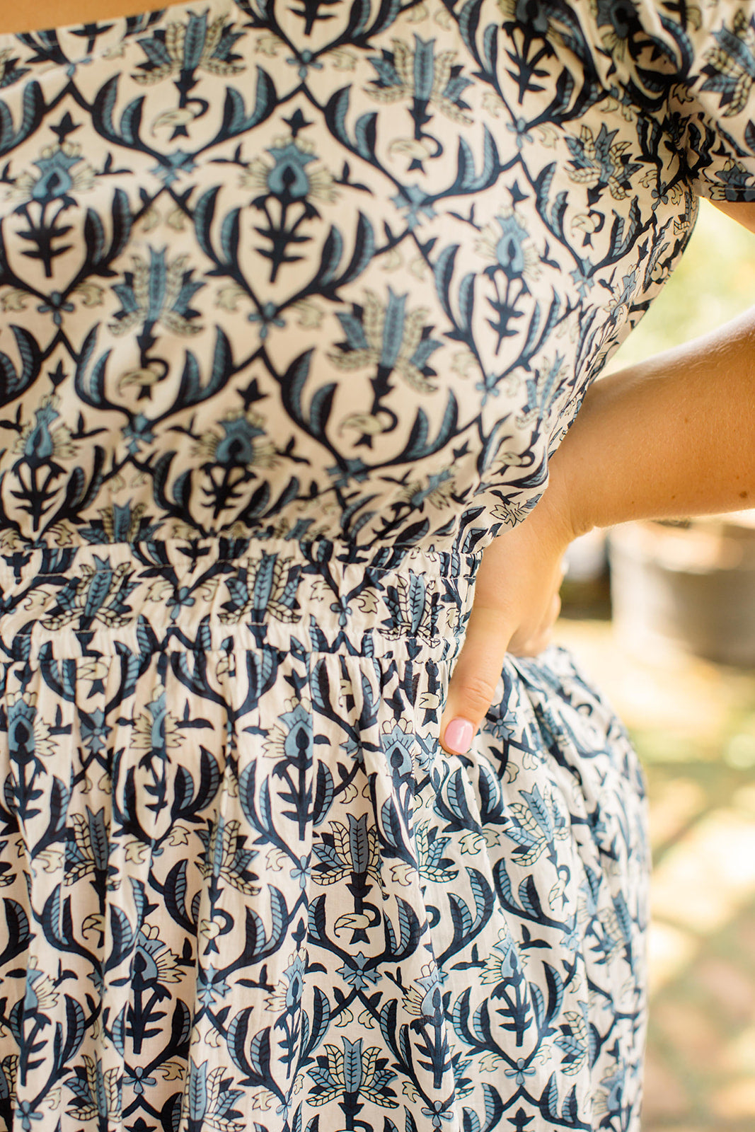 The Allison Dress In Navy Trellis | Includes Plus Size