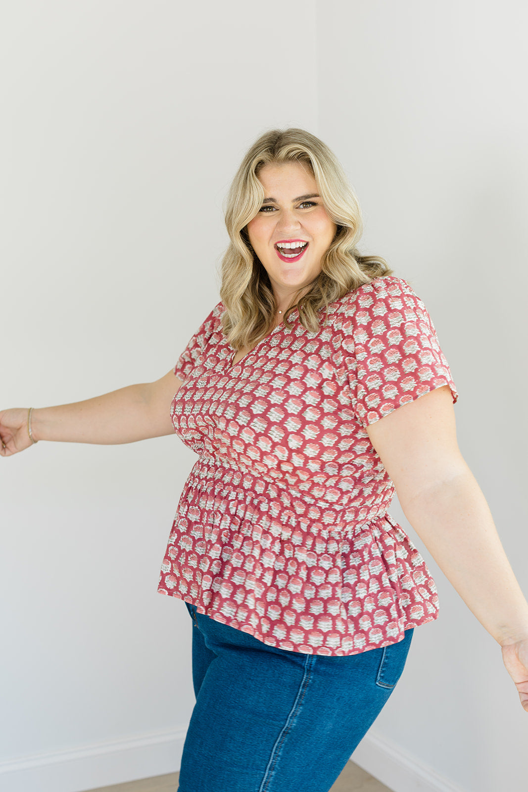 The Judy Top In Crimson Grove | Includes Plus Size