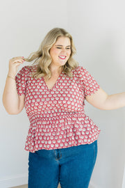 The Judy Top In Crimson Grove | Includes Plus Size