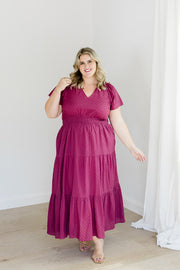 The Sarah Maxi Dress In Sugar Plum Dobby | Includes Plus Size