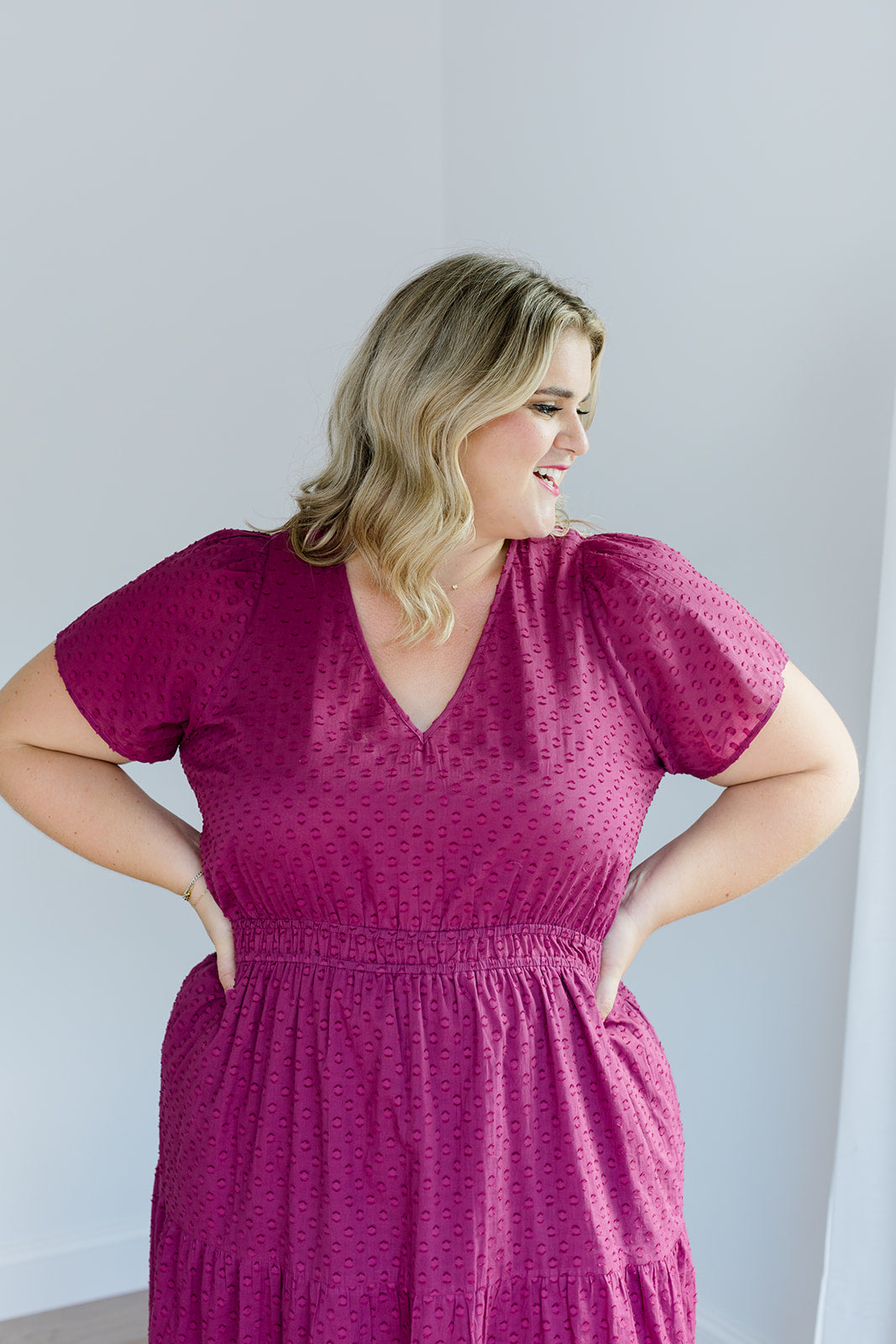 The Sarah Maxi Dress In Sugar Plum Dobby | Includes Plus Size