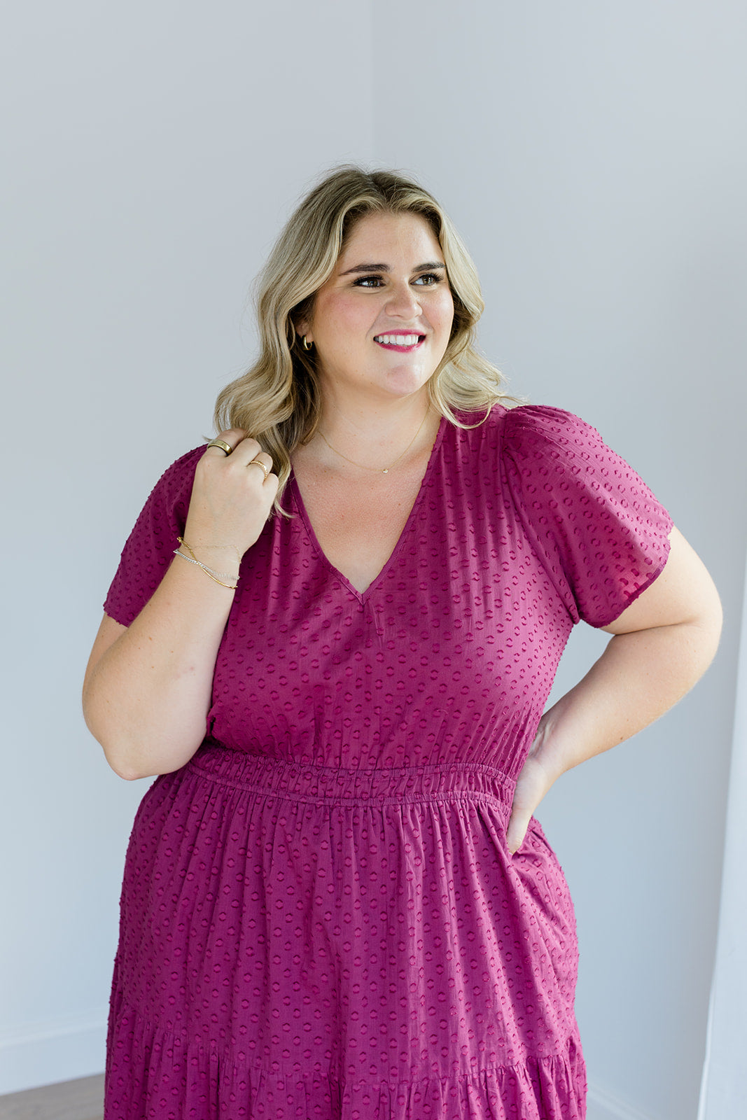 The Sarah Maxi Dress In Sugar Plum Dobby | Includes Plus Size