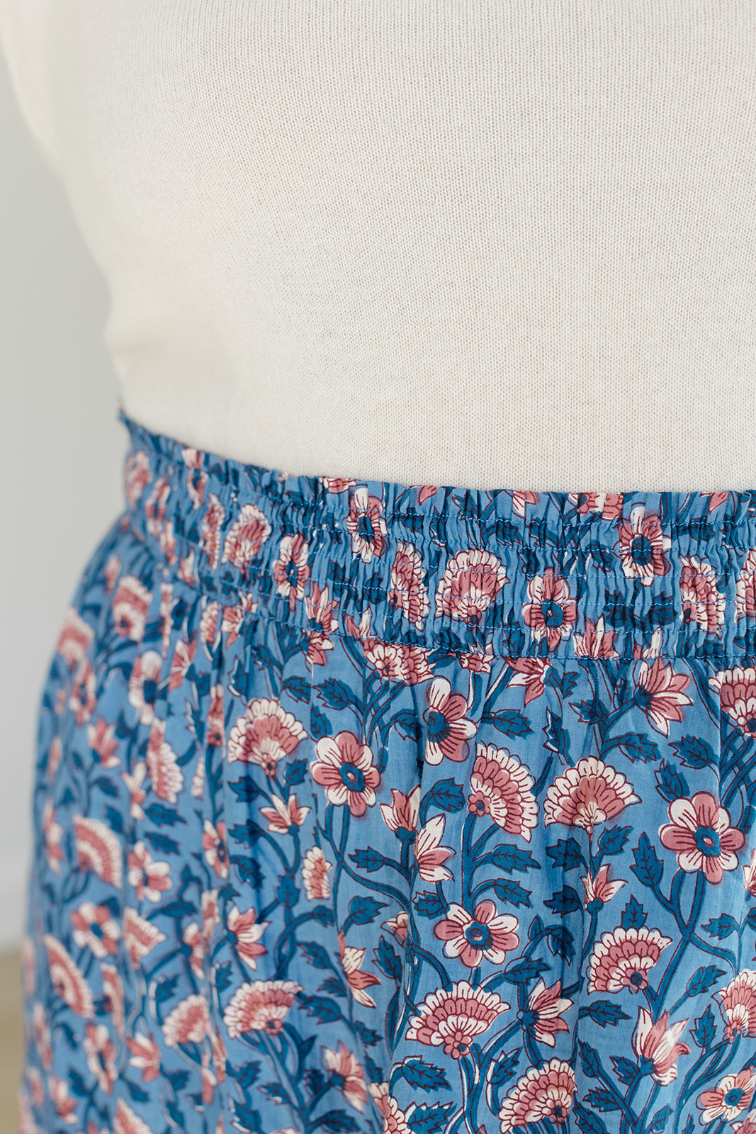 The Melissa Skirt In Indigo Bloom | Includes Plus Size