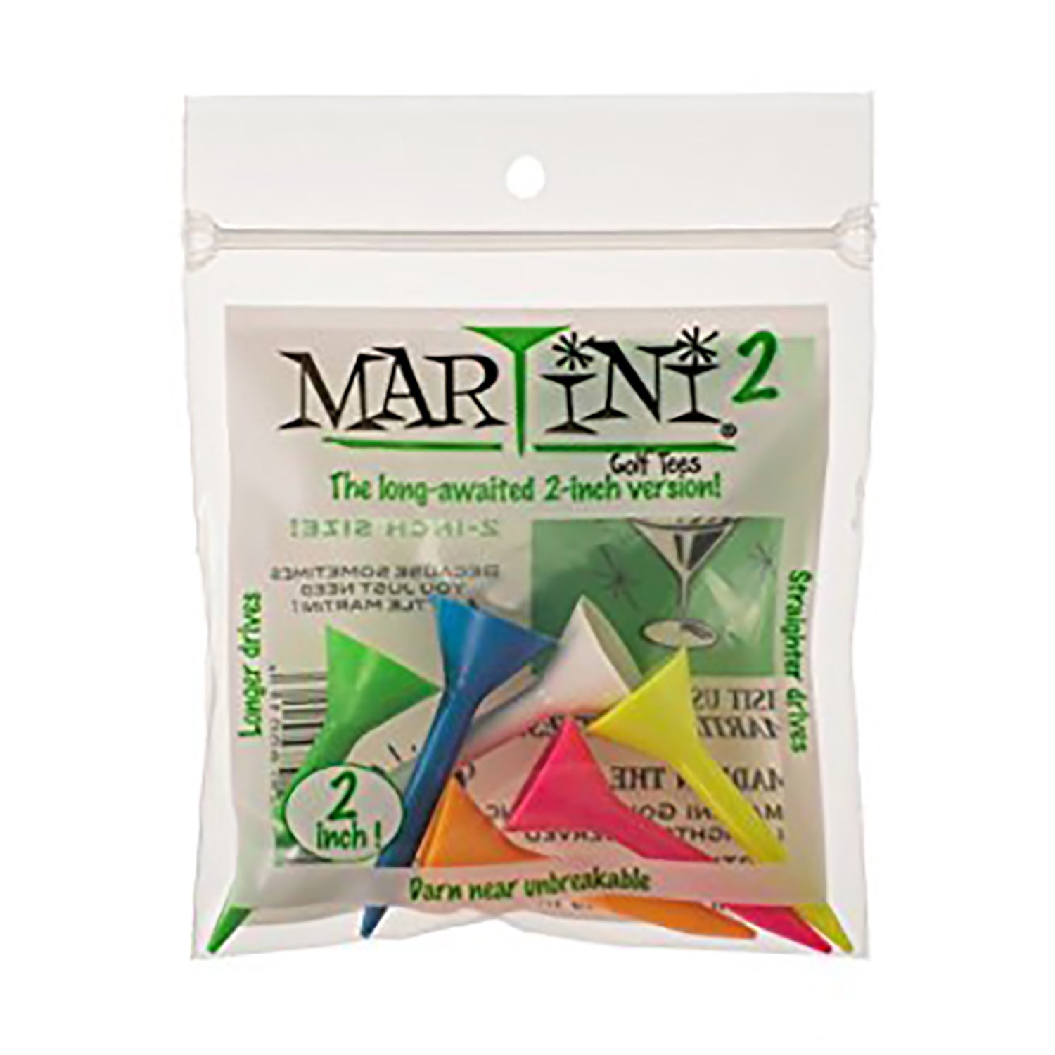 Martini 2-inch Tee 6 Pack Mixed