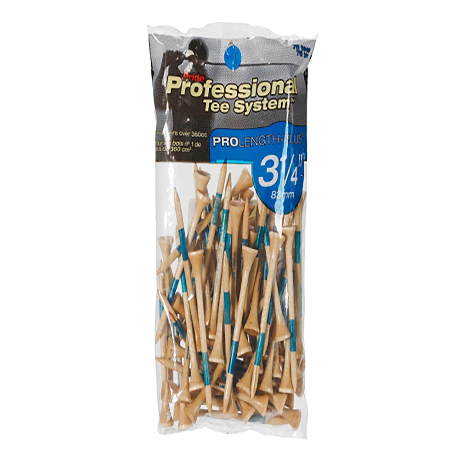 New Pride Sports Natural Professional Tee System Prolength-plus Golf Tees