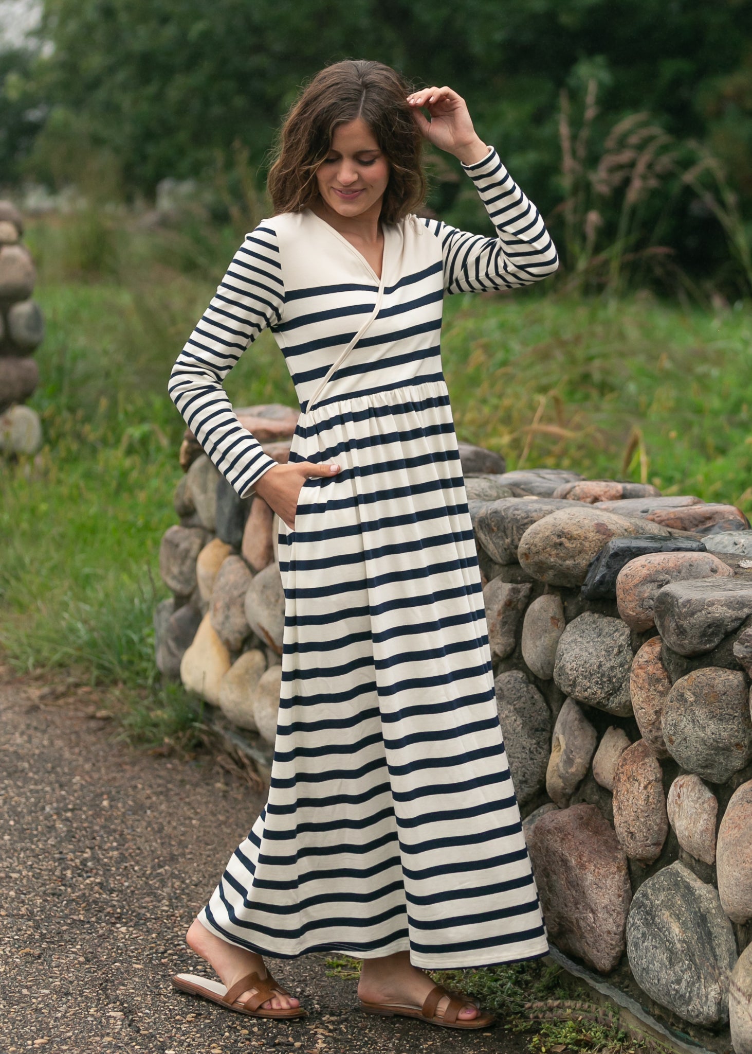 Celeste Striped Knit Maxi Dress