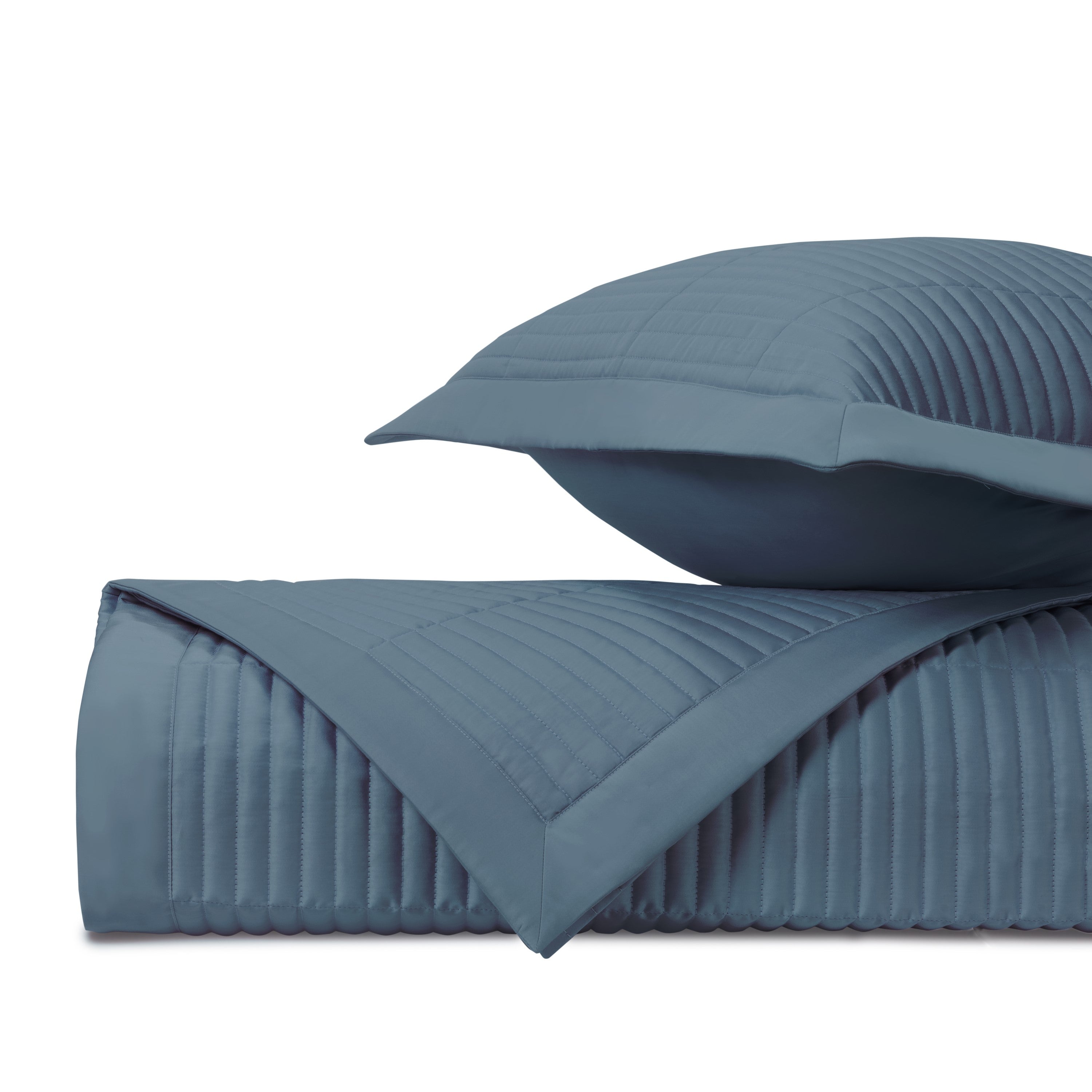 Channel Quilted Coverlet (euro) Set