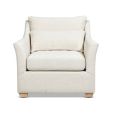 Citadell 38" Upholstered Accent Chair with Lumbar Pillow and Flared Arms
