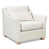 Citadell 38" Upholstered Accent Chair with Lumbar Pillow and Flared Arms