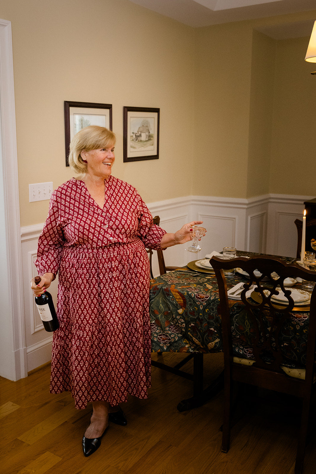 The Francesca Midi Dress In Spiced Merlot | Includes Plus Size