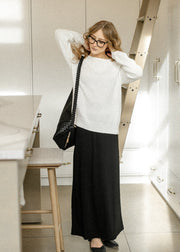Clarise Black Premium Knit Maxi Skirt