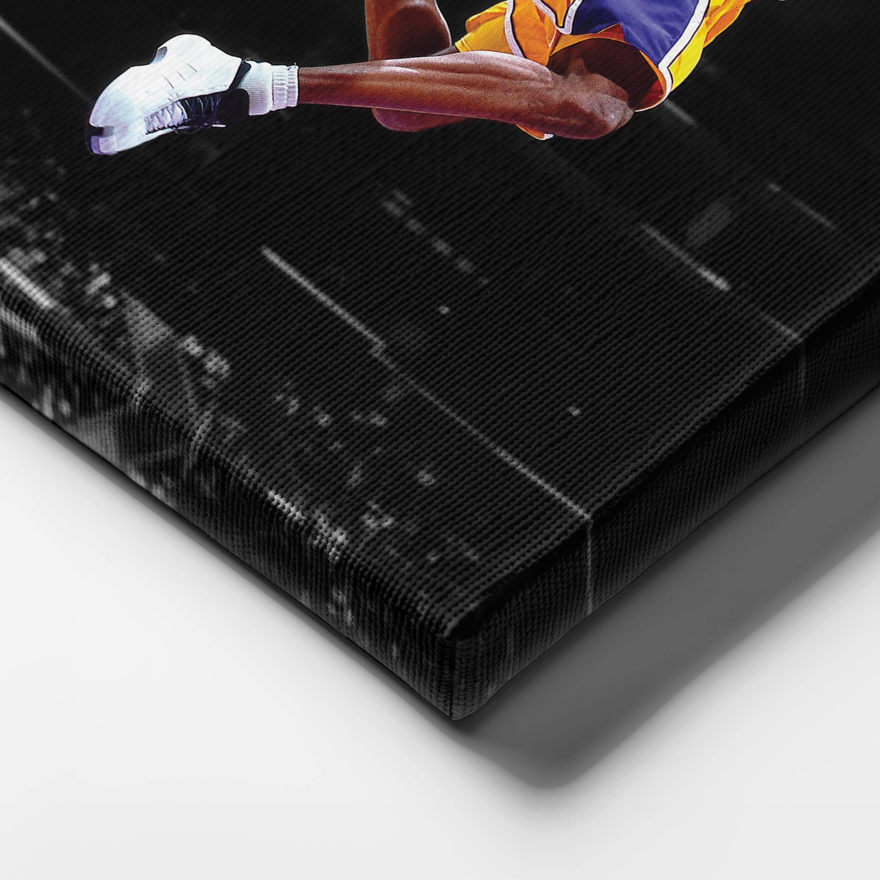 Kobe Bryant Lakers Flying Dunk Canvas Wall Art Decor - Nba Action Art