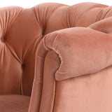 Comforts Upholstered Accent Chair with Recessed Arms and Barrel Design
