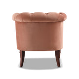 Comforts Upholstered Accent Chair with Recessed Arms and Barrel Design