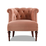 Comforts Upholstered Accent Chair with Recessed Arms and Barrel Design