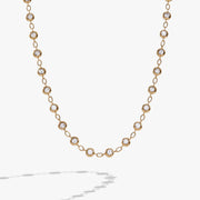 Crystal Pebble Chain Necklace