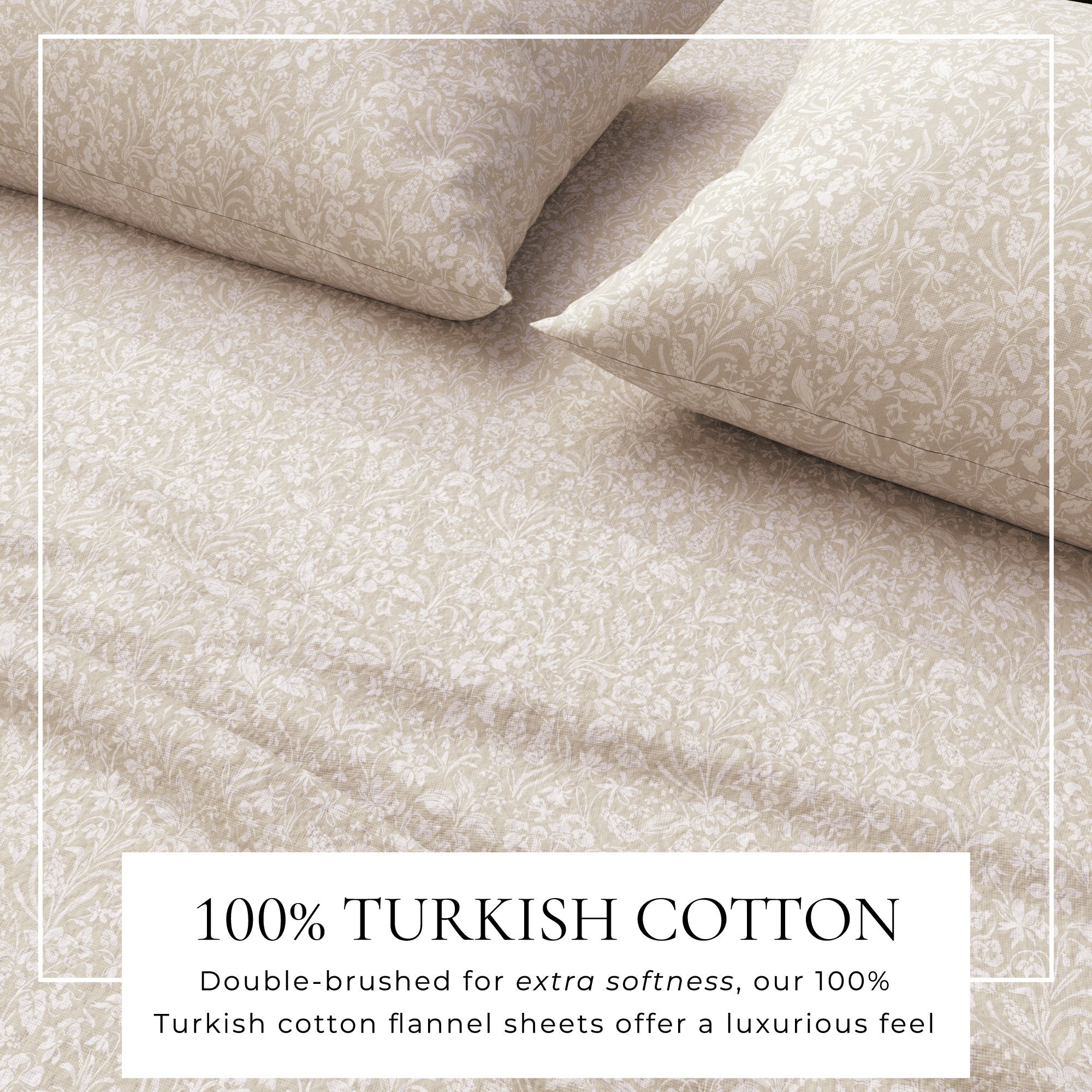 Turkish Cotton Flannel Sheet Set Winter Floral Collection