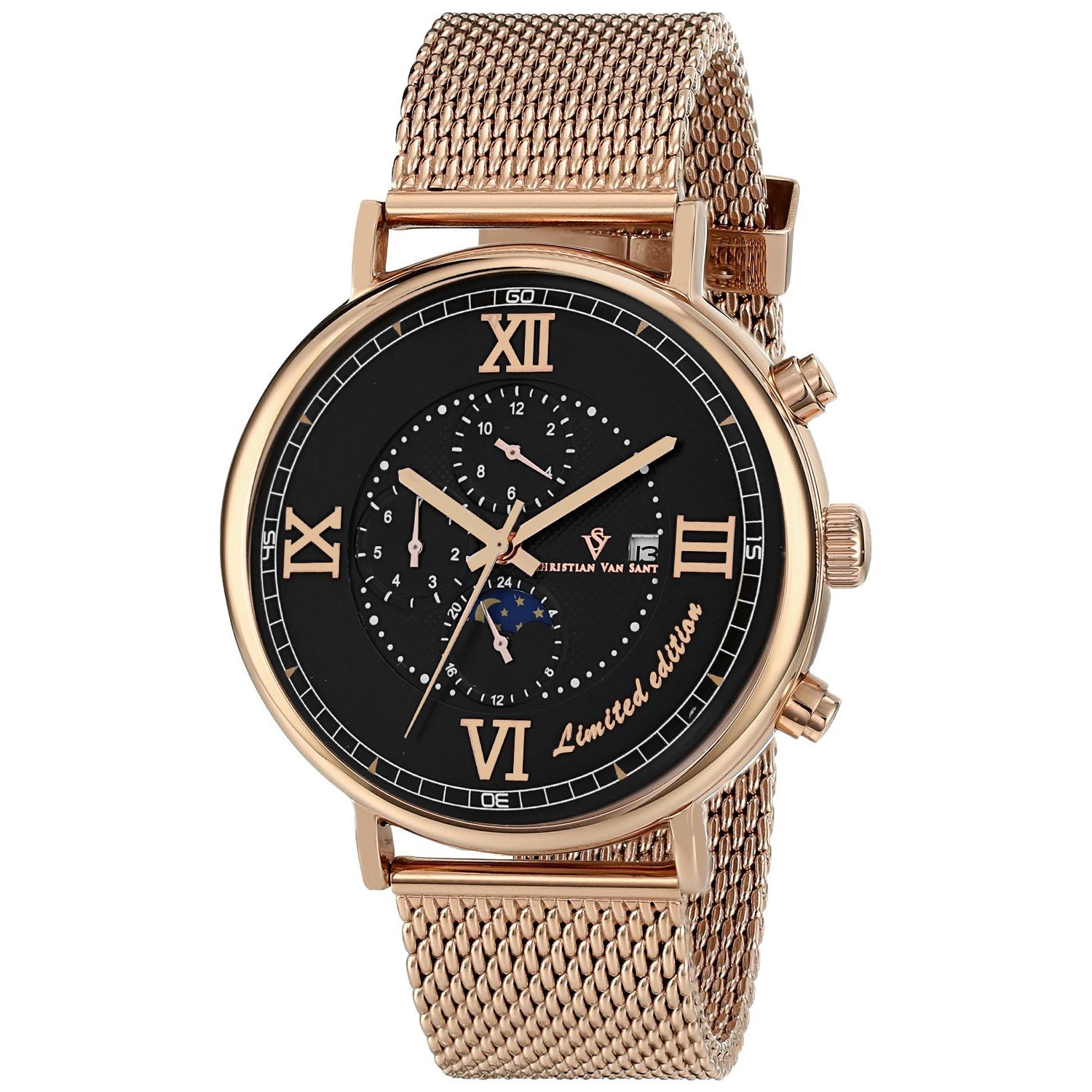 Christian Van Sant Men's Somptueuse LTD Rose Gold Watch