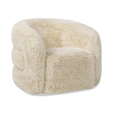 Upholstered Barrel Chair with Swivel Function