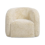 Upholstered Barrel Chair with Swivel Function
