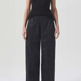 Agolde Dakota Cotton Poplin Track Pants Black Size M