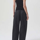 Agolde Dakota Cotton Poplin Track Pants Black Size M