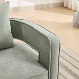 Anthology Upholstered Swivel Chair with Open Back and Removable Pillow
