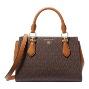 Michael Kors Marilyn Crossbody Bag Women's Small Brown Logo Print