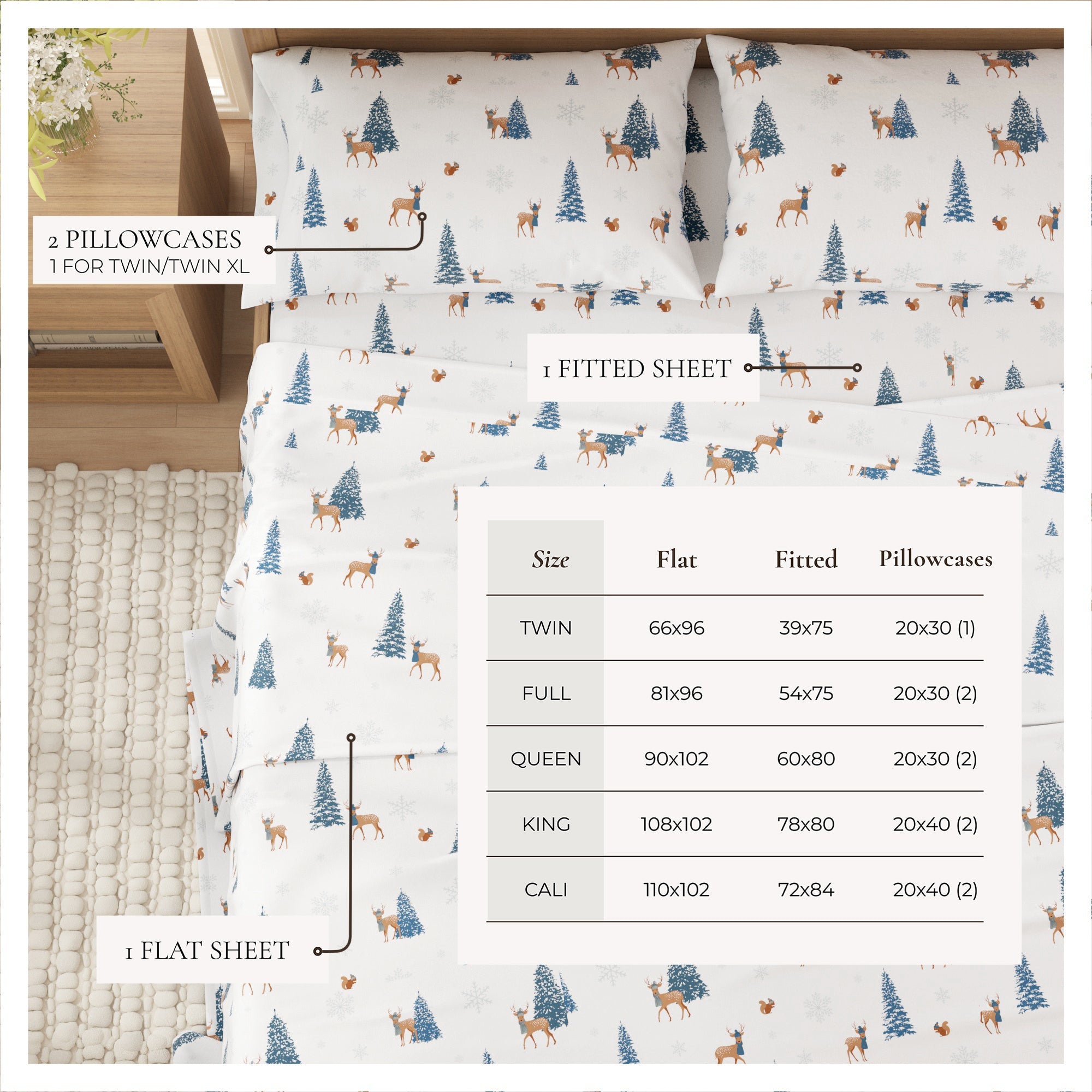 4-piece Turkish Cotton Flannel Sheet - Whittaker Collection