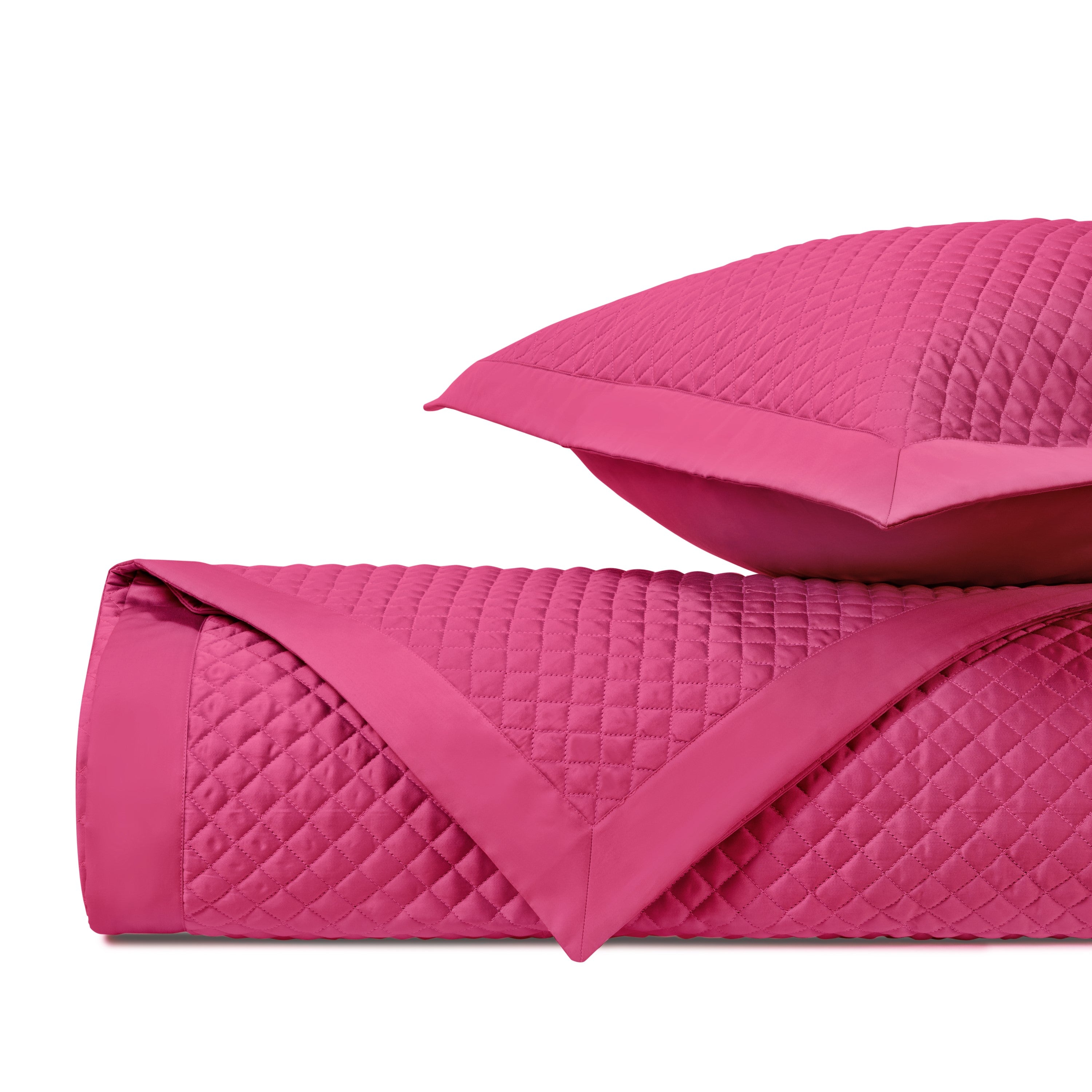 Diamond Quilted Coverlet (Euro) Set