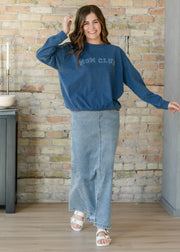 Donna Classic Wash Maxi Denim Skirt | Includes Plus Size