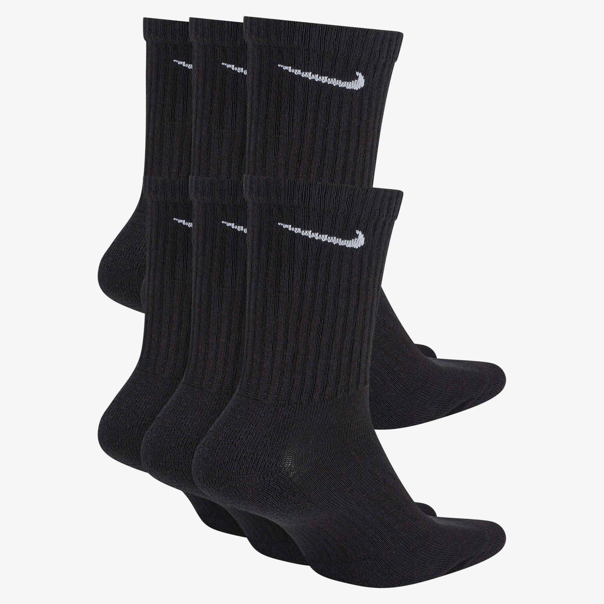 Youth Nike Dri-Fit Black Crew Socks (6 pack)