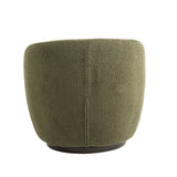 Upholstered Swivel Barrel Chair with Metal Base and Storage