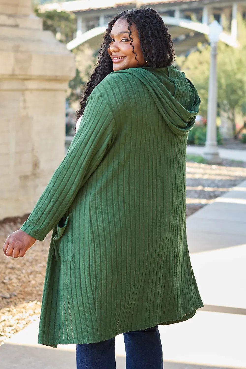 Basic Bae Full Size Hooded Sweater Cardigan | Includes Plus Size