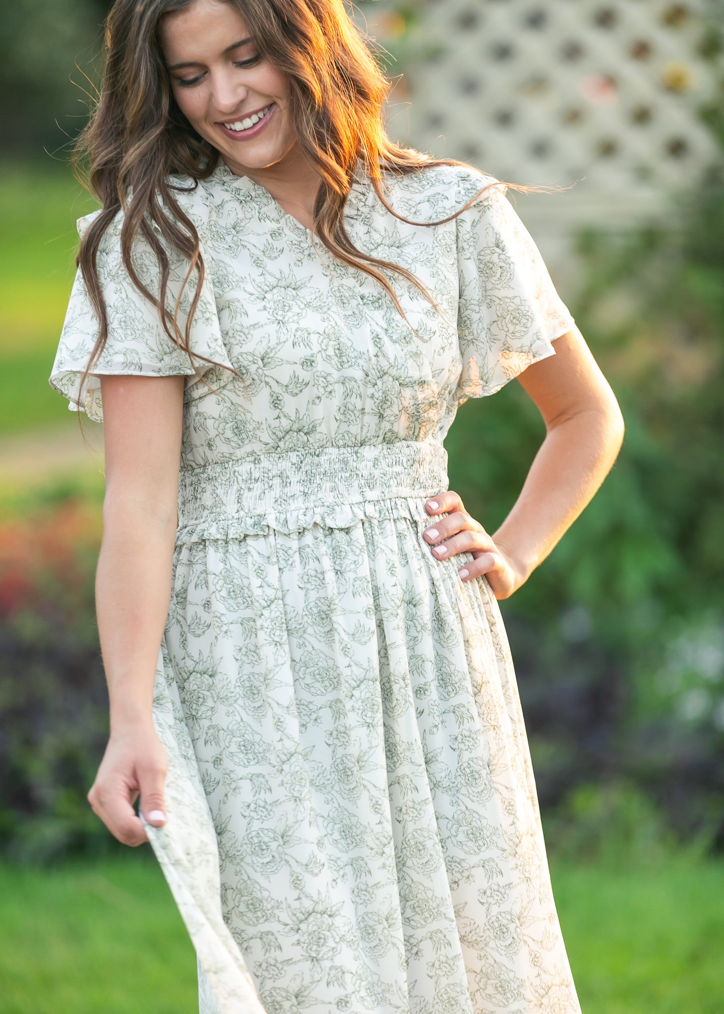 Eden Green Floral Maxi Dress