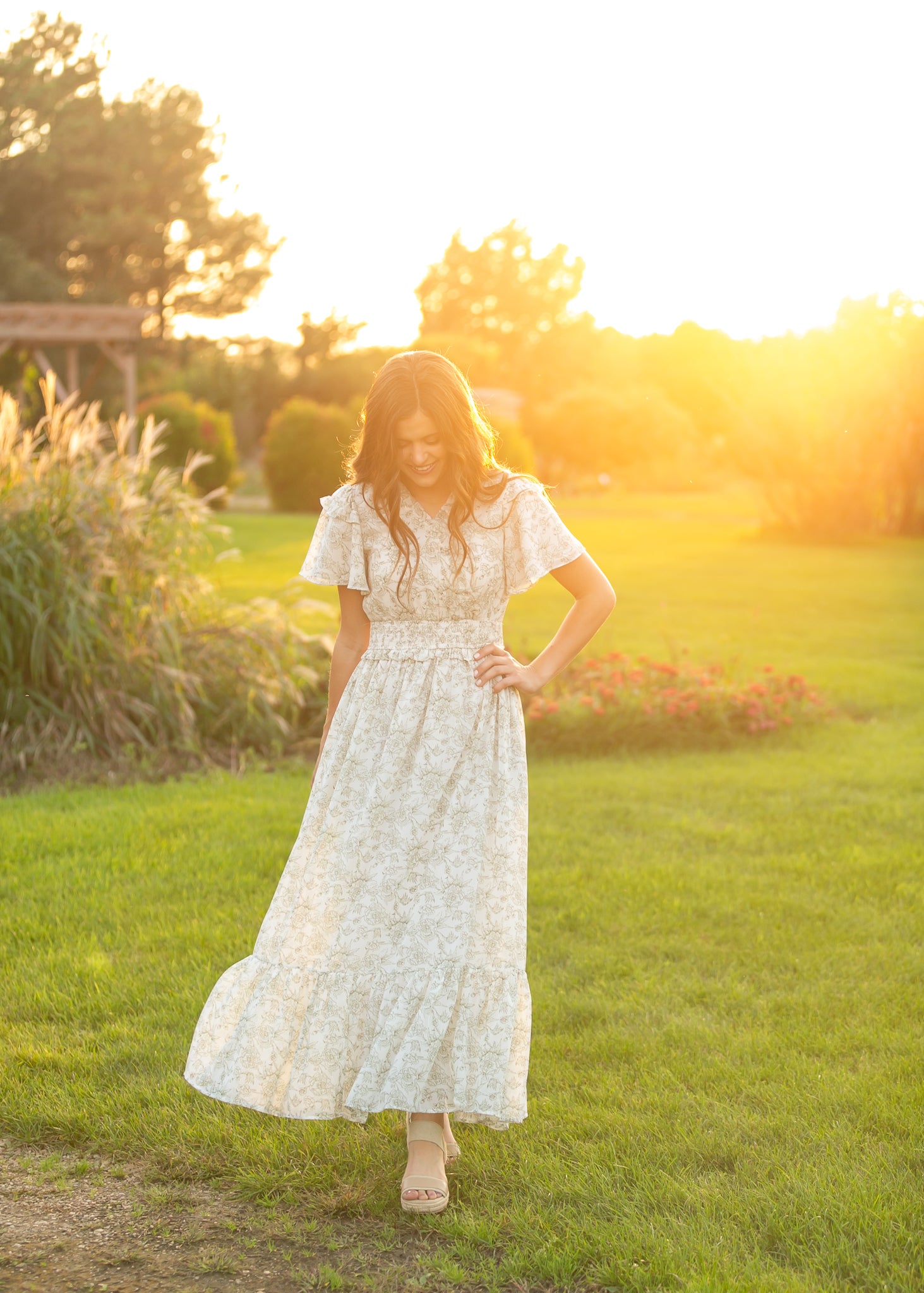Eden Green Floral Maxi Dress