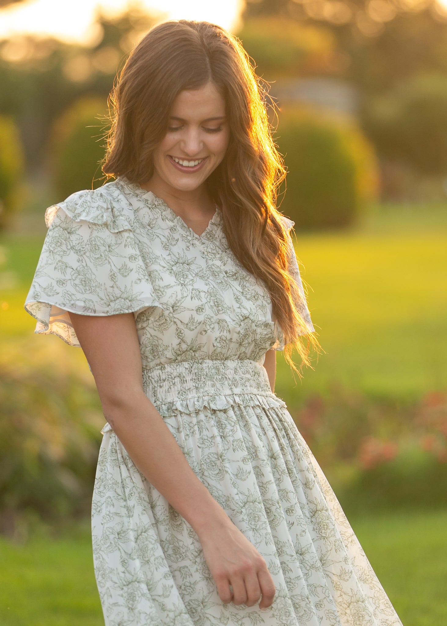 Eden Green Floral Maxi Dress