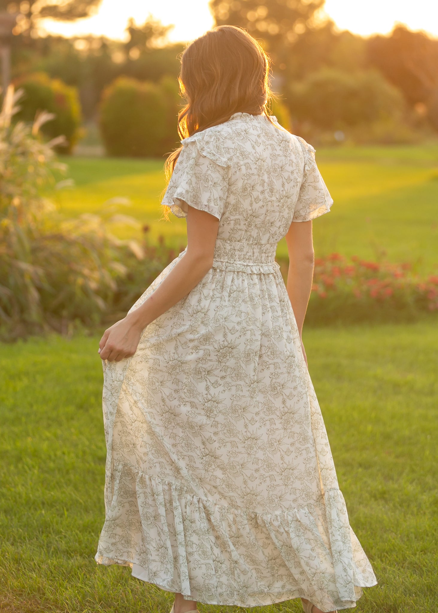 Eden Green Floral Maxi Dress