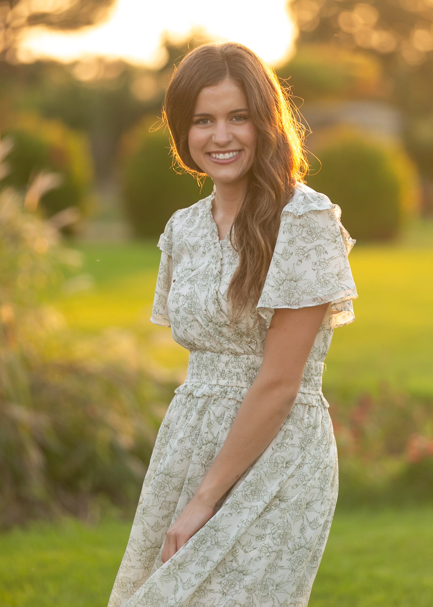 Eden Green Floral Maxi Dress