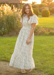 Eden Green Floral Maxi Dress