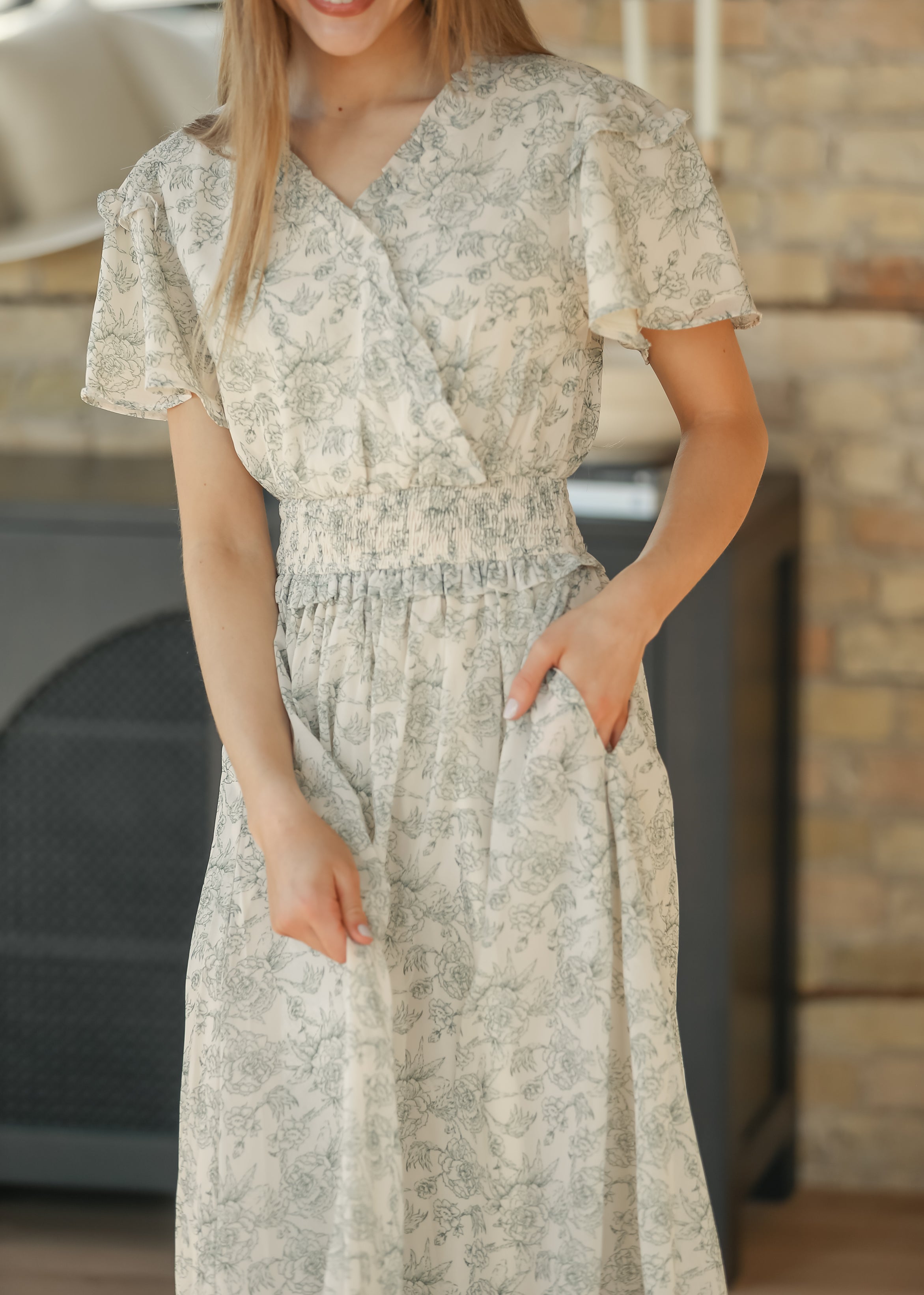 Eden Green Floral Maxi Dress