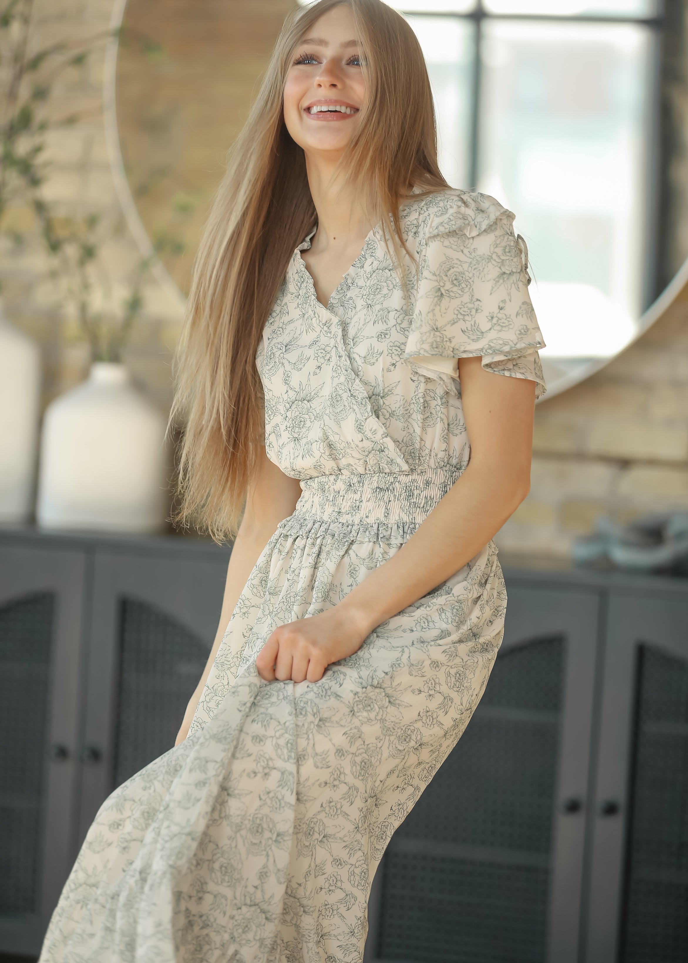 Eden Green Floral Maxi Dress