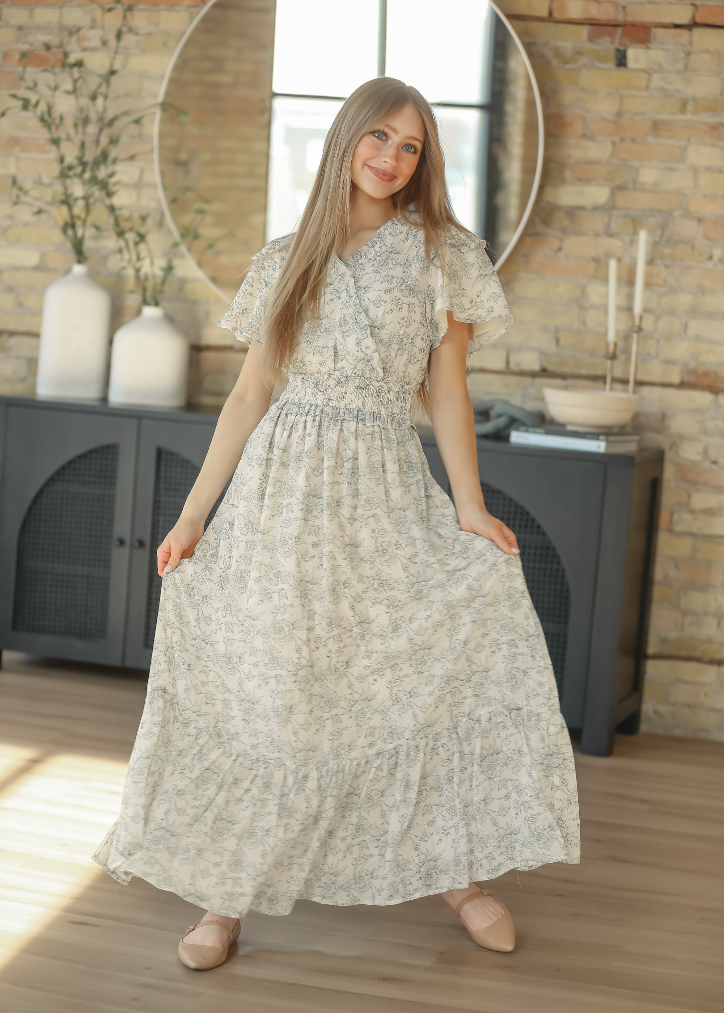 Eden Green Floral Maxi Dress