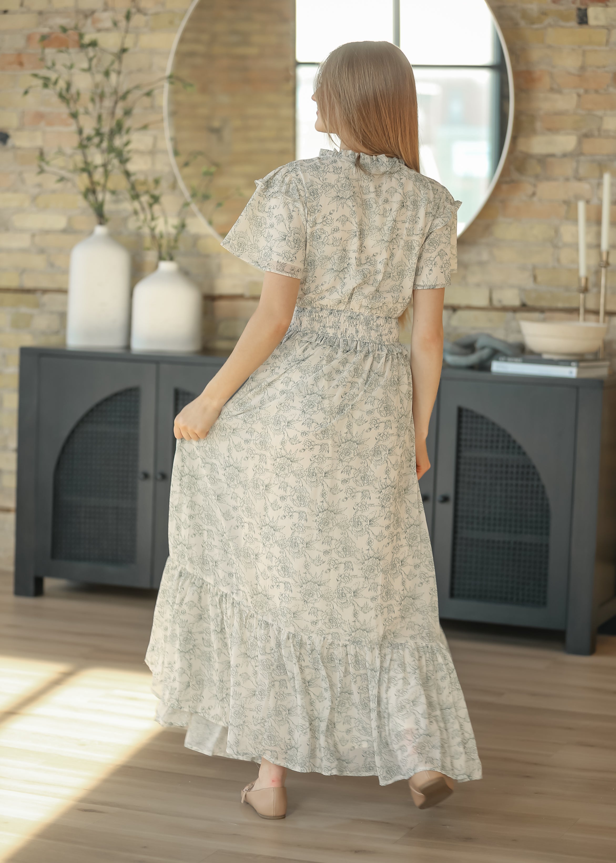 Eden Green Floral Maxi Dress
