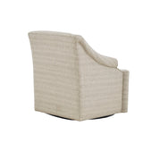 Upholstered Swivel Chair with Recessed Arms and Tight Back